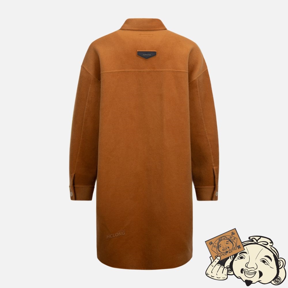 Women Evisu Flannel Shirt Jacket with Cuir Pocket Marron | 419YDLUHP