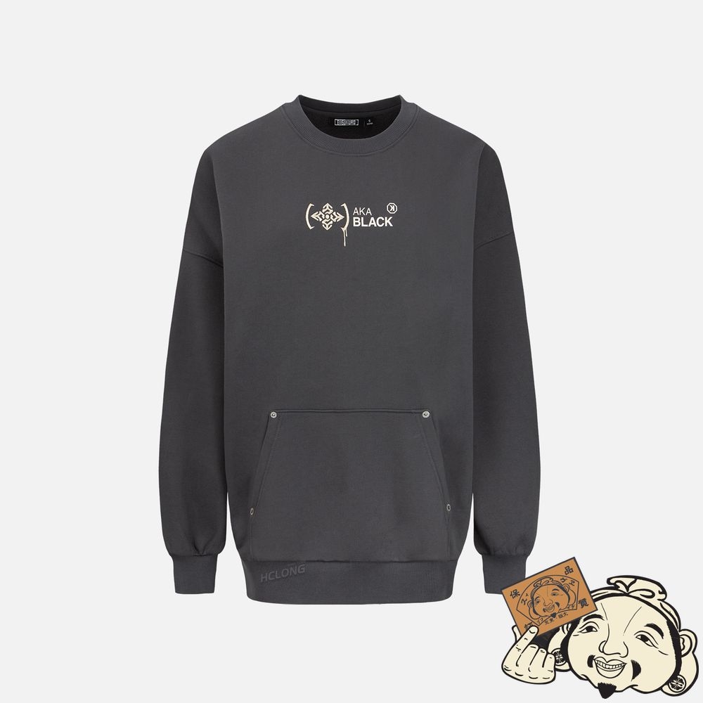 Women Evisu GRAFFITI LOGO PRINT SWEATSHIRT CHARCOAL | 086LCJPKH