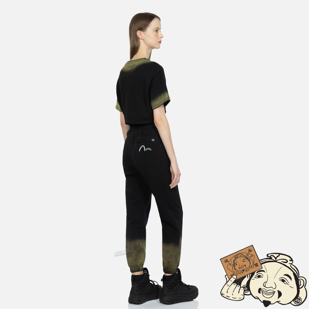 Women Evisu Gradient Spray-dye Sweatpants Noir | 157XZVCYO