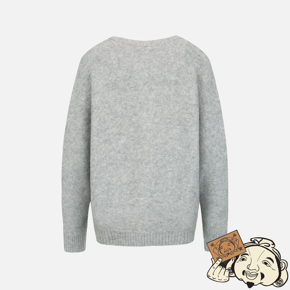 Women Evisu HAND KNIT CABLE CARDIGAN Grise | 268XHSEUQ