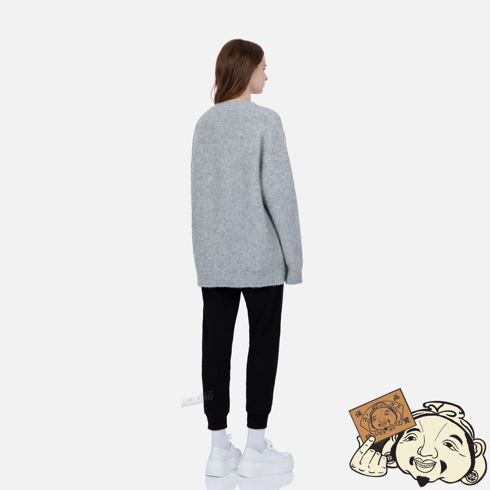 Women Evisu HAND KNIT CABLE CARDIGAN Grise | 268XHSEUQ