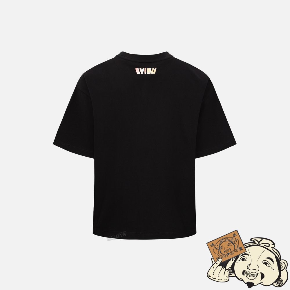 Women Evisu JAPANESE-PATTERN SEAGULL PRINT T-SHIRT Noir | 536QPBEYF