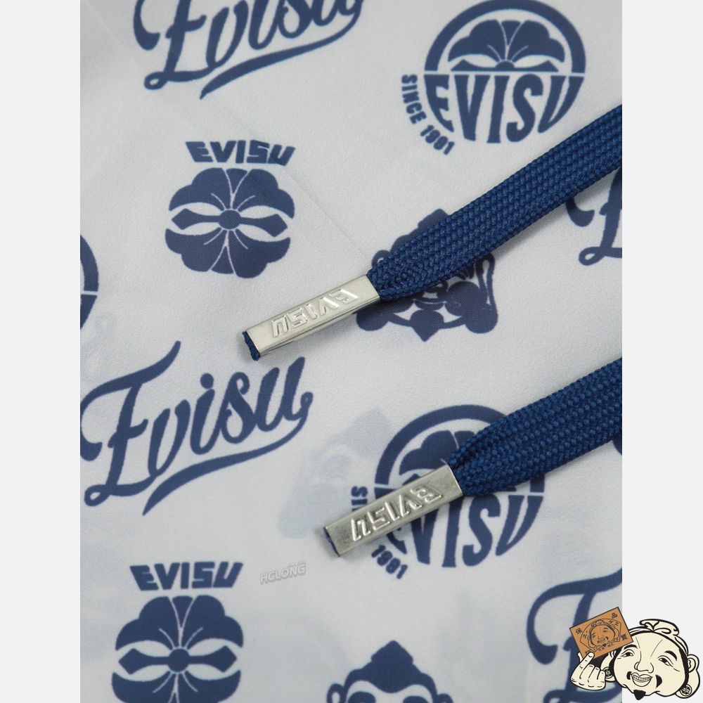 Women Evisu KAMON AND GODHEAD ALLOVER PRINT WINDBREAKER Grise | 178YPROEQ
