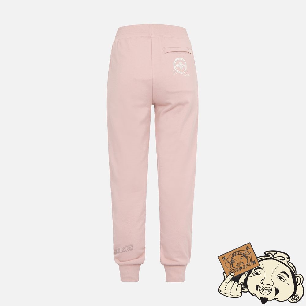 Women Evisu KAMON AND LOGO PRINT SWEATPANTS Rose | 605YIHDJP