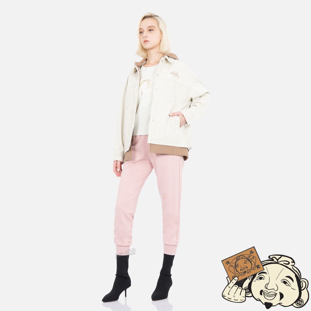 Women Evisu KAMON AND LOGO PRINT SWEATPANTS Rose | 605YIHDJP