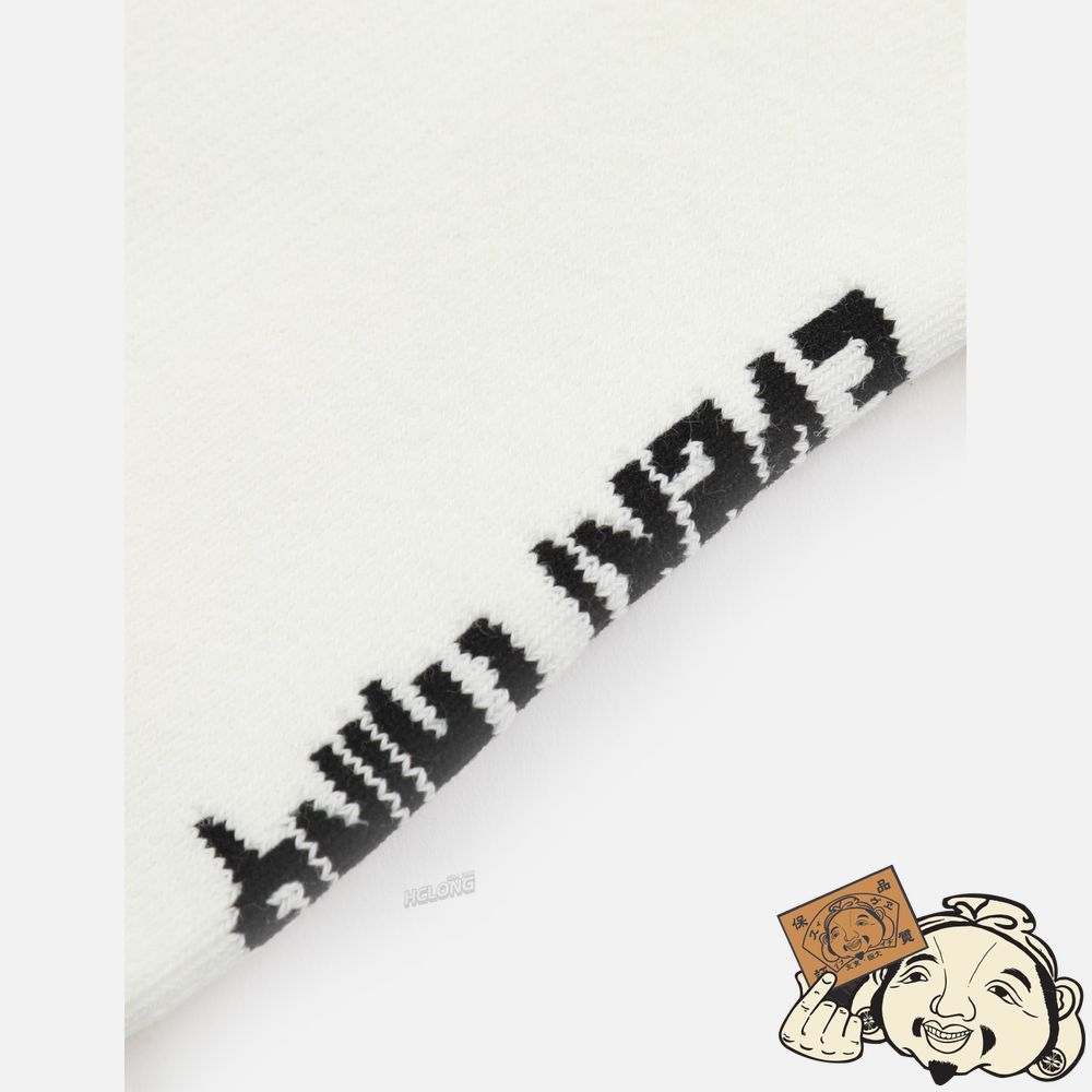 Women Evisu KAMON AND SLOGAN JACQUARD LONG SOCKS Blanche | 042DFZTXV