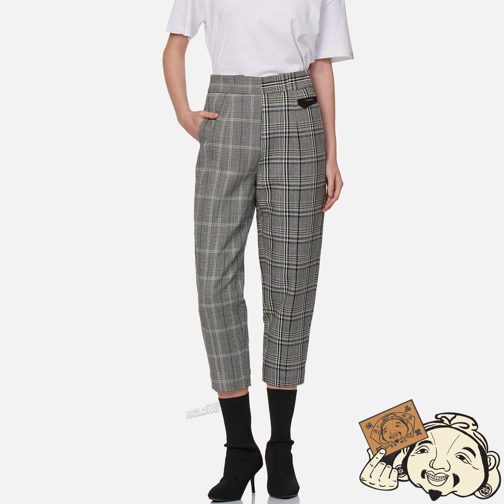 Women Evisu LEATHER BADGE MIXED PLAID PANTS CHECK | 381OUWAZI