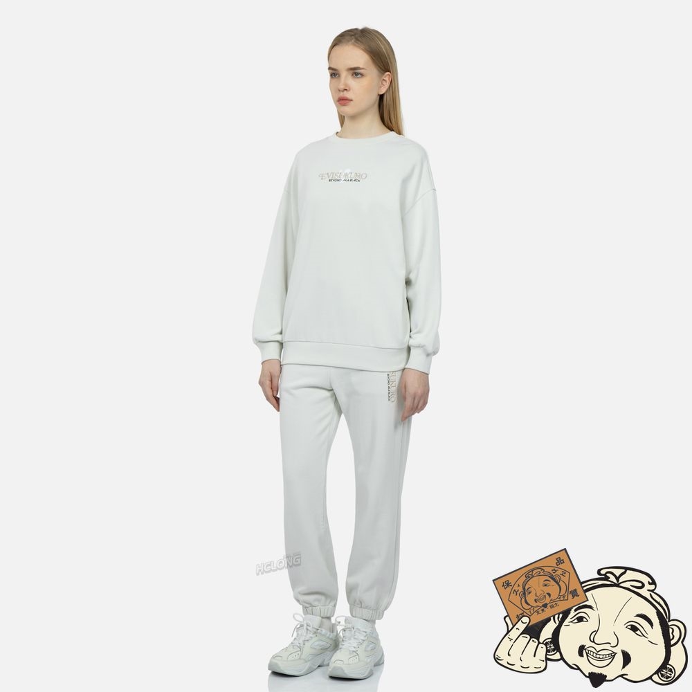 Women Evisu LOGO AND SEAGULL EMBROIDERY SWEATPANTS Grise | 741VAWUXB