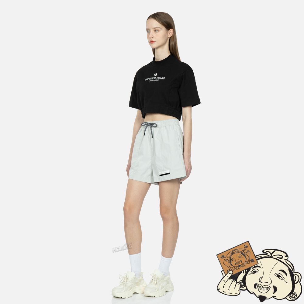 Women Evisu LOGO AND SEAGULL PRINT SHORTS Grise | 310ARVJNL