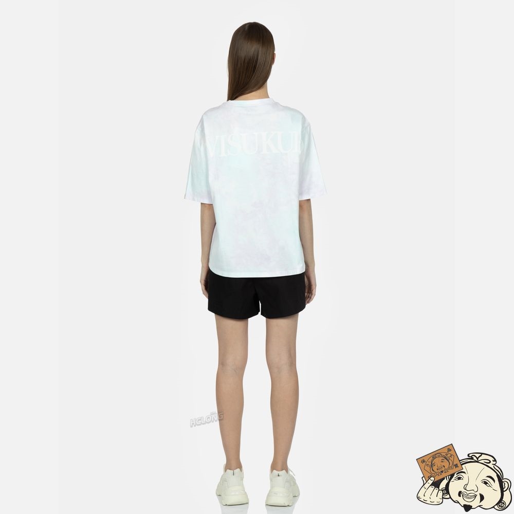 Women Evisu LOGO PRINT DYE T-SHIRT Violette Clair | 981GPDOJS
