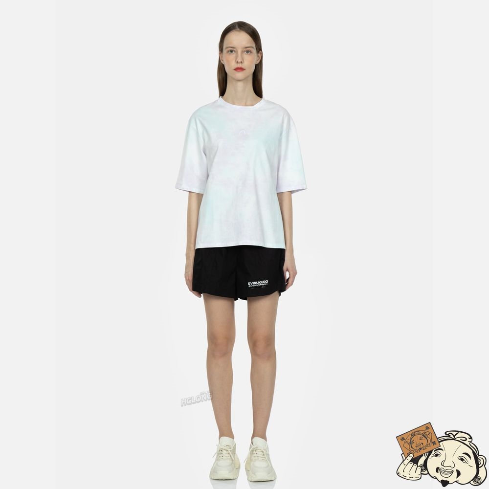 Women Evisu LOGO PRINT DYE T-SHIRT Violette Clair | 981GPDOJS