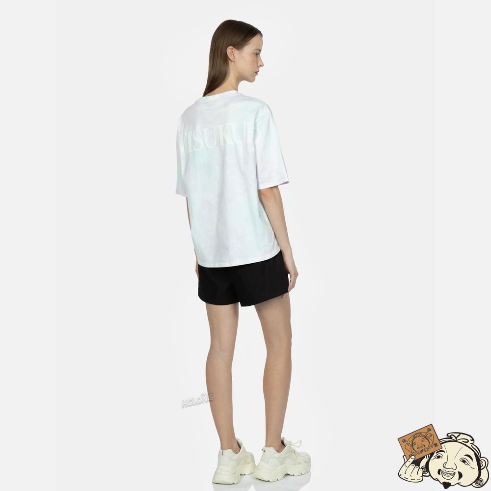 Women Evisu LOGO PRINT DYE T-SHIRT Violette Clair | 981GPDOJS
