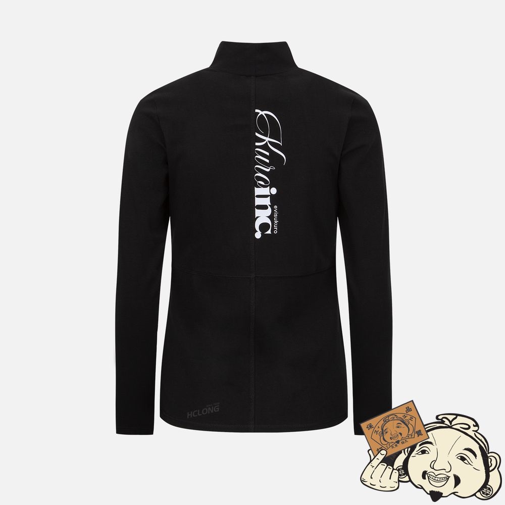 Women Evisu LOGO PRINT TURTLE NECK T-SHIRT Noir | 547MTZUQS