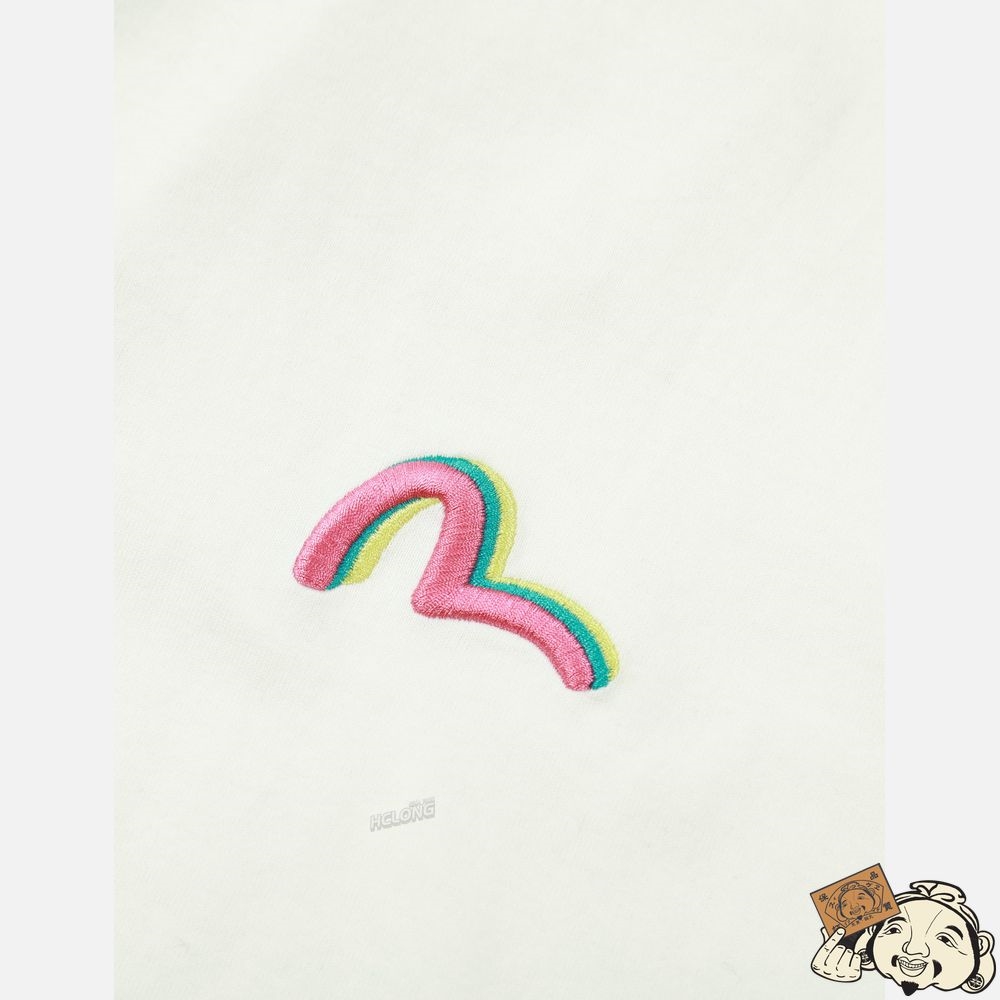 Women Evisu Logo Print Cropped T-shirt Blanche | 210UKIXMP