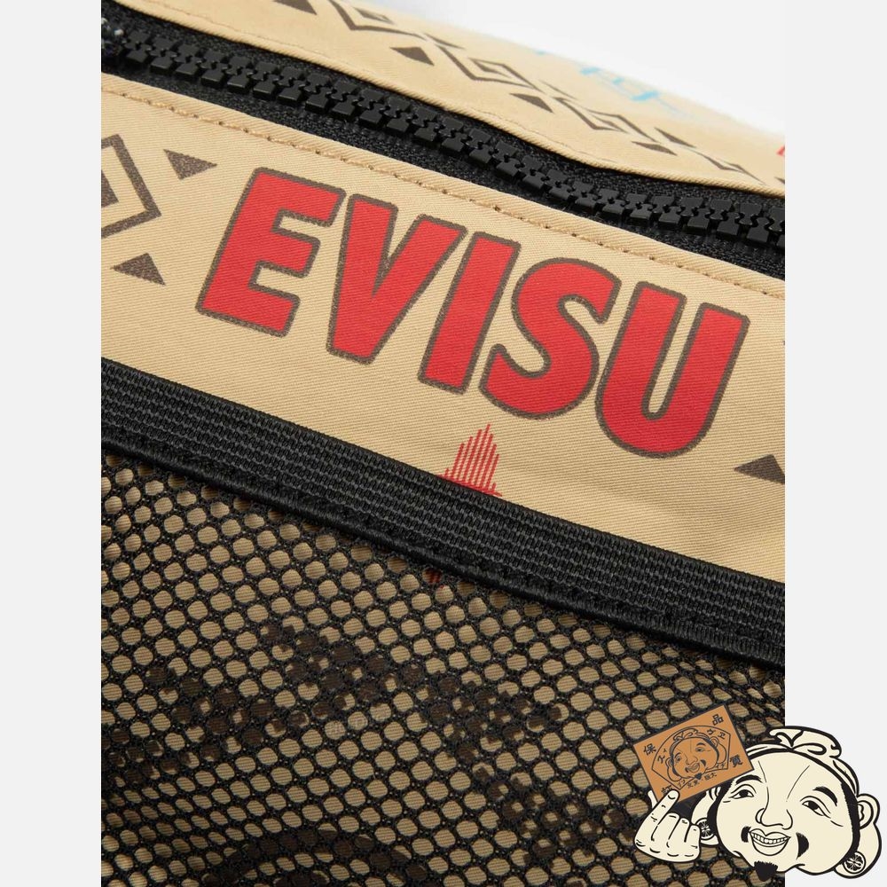 Women Evisu NOMADIC PATTERN ALLOVER PRINT CROSSBODY BAG Beige | 208SXDBPN