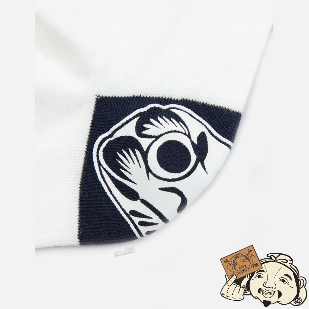 Women Evisu SEAGULL AND DARUMA SPORTS SOCKS Blanche | 189FTNMWJ