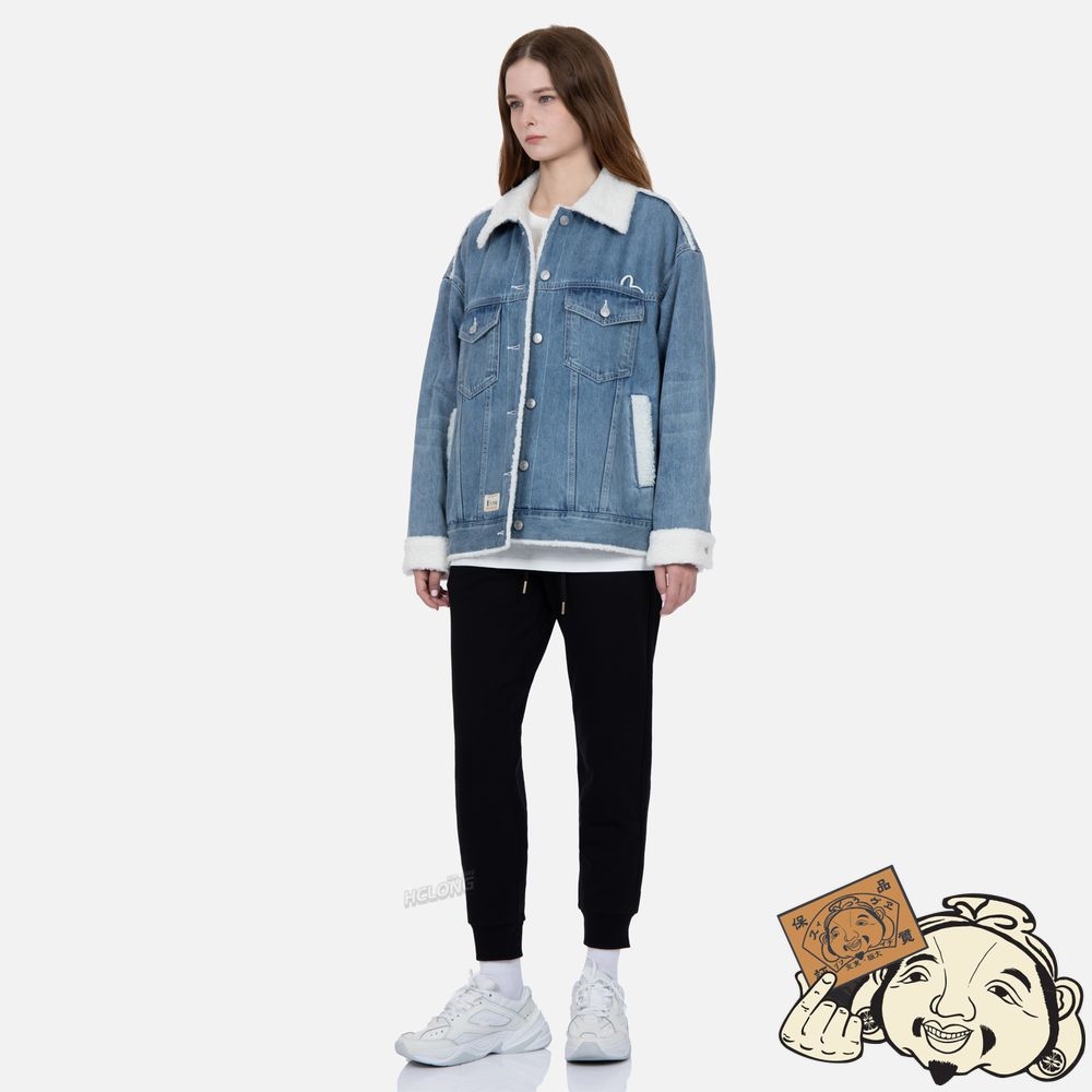 Women Evisu SEAGULL AND KAMON EMBROIDERY SWEATPANTS Noir | 547FAJQMO