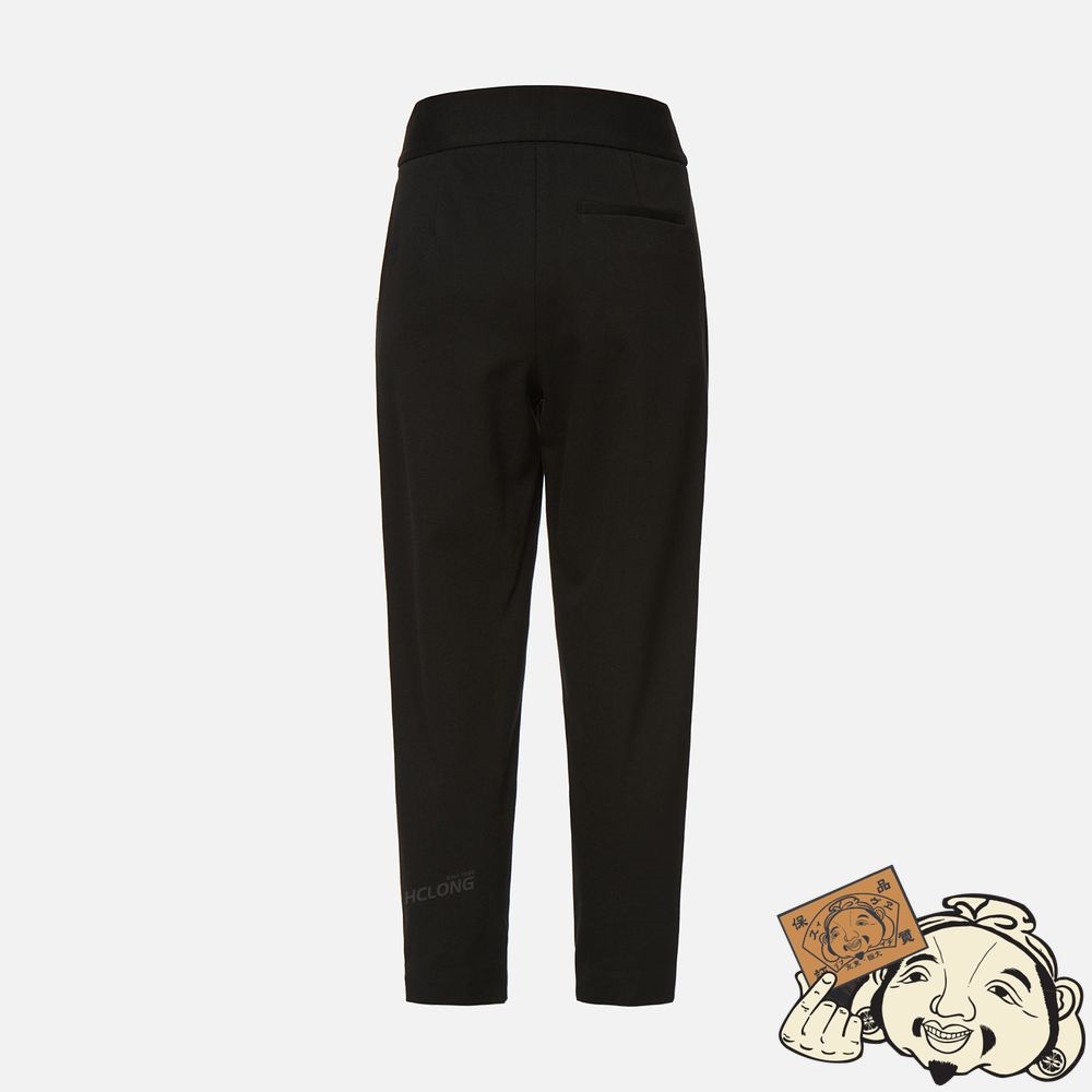Women Evisu SEAGULL EMBROIDERED TAPER PANTS Noir | 476WDQMLE