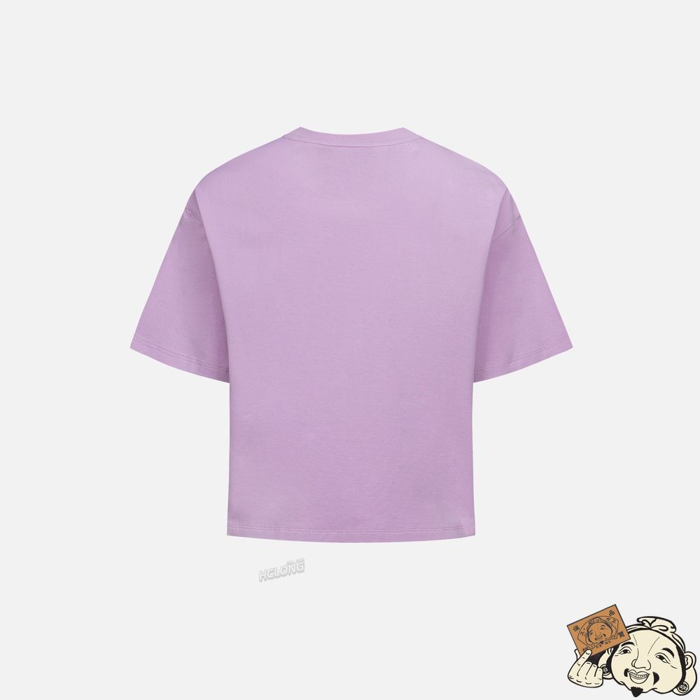 Women Evisu SEAGULL PRINT AND STITCHING T-SHIRT Violette Clair | 429TXBAJO