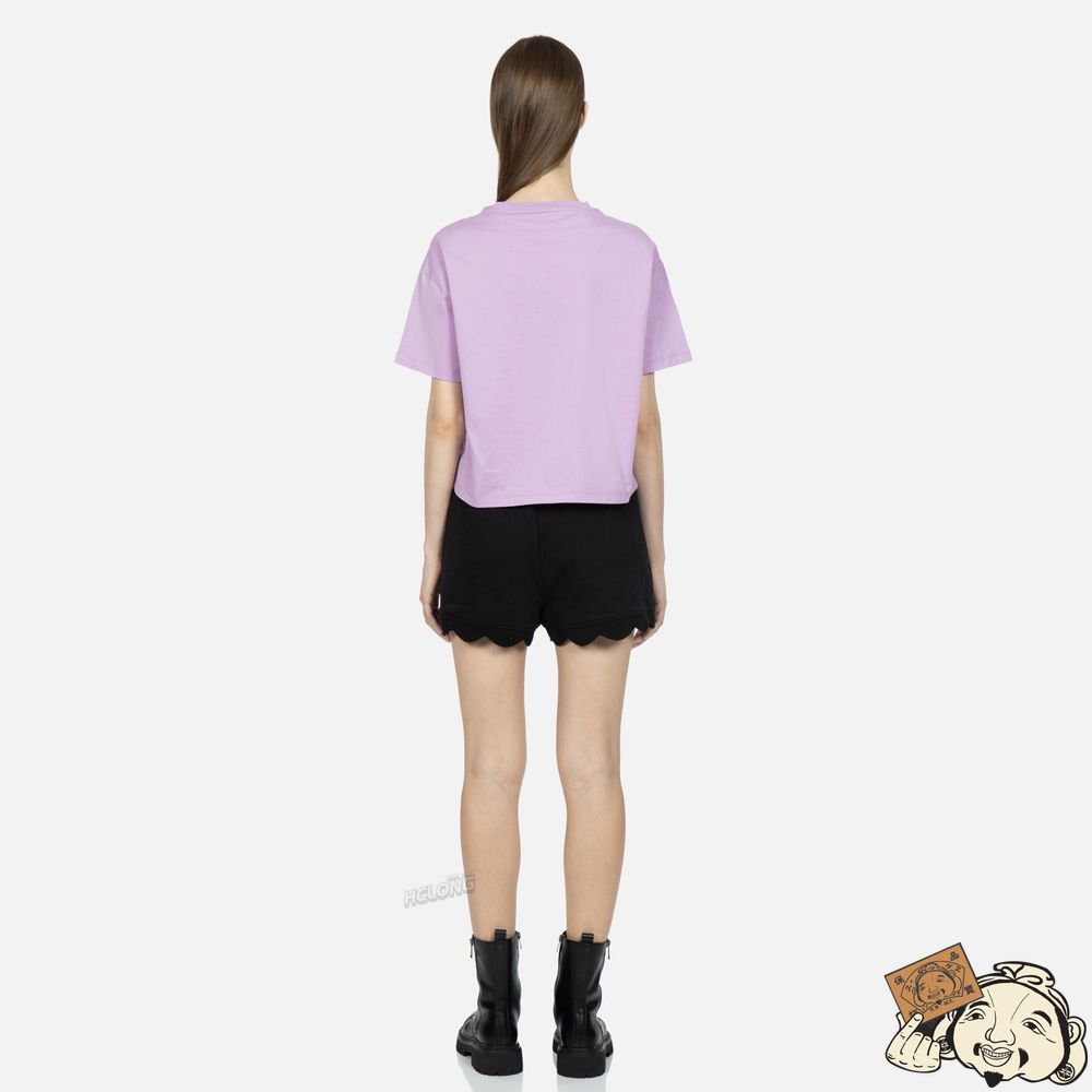 Women Evisu SEAGULL PRINT AND STITCHING T-SHIRT Violette Clair | 429TXBAJO