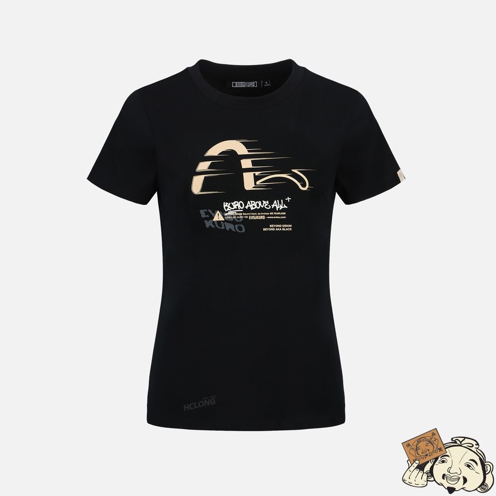 Women Evisu SEAGULL PRINT T-SHIRT Noir | 243VBHSDL