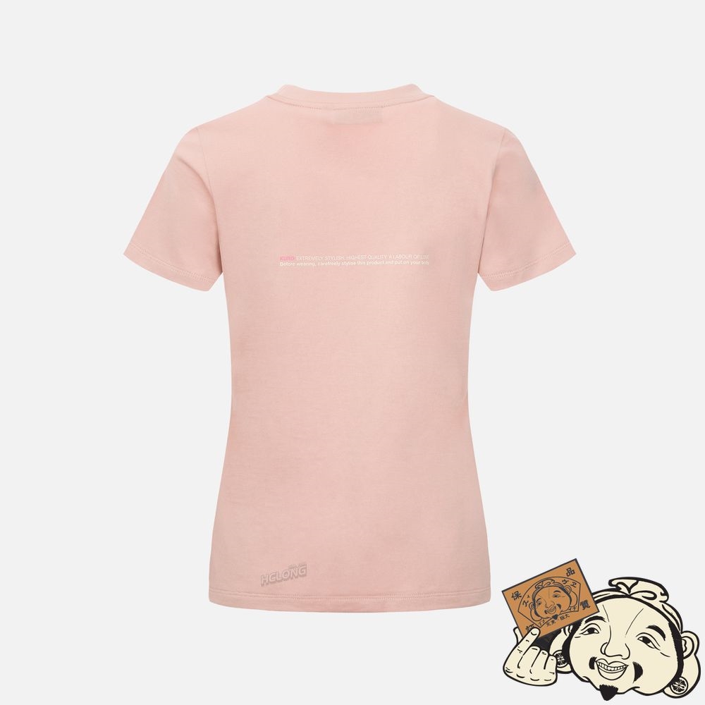 Women Evisu SEAGULL PRINT T-SHIRT Rose | 728DHLJAV