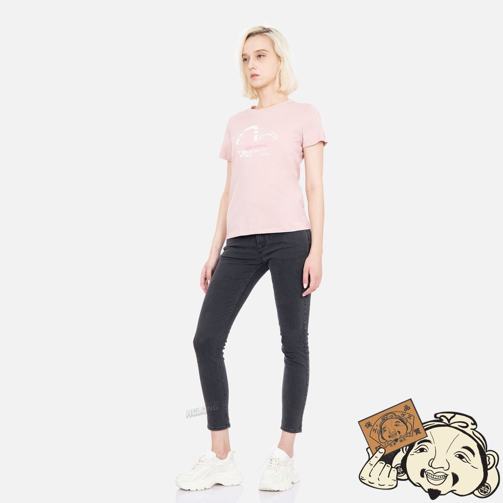 Women Evisu SEAGULL PRINT T-SHIRT Rose | 728DHLJAV