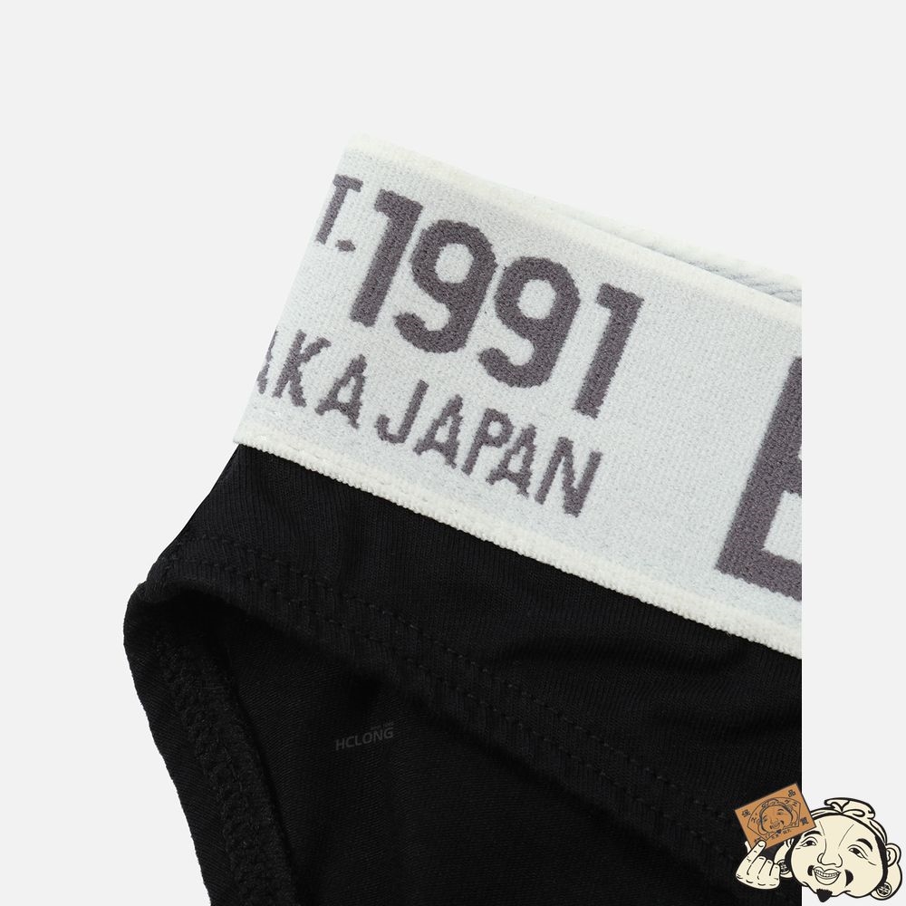 Women Evisu SLOGAN JACQUARD WAISTBAND BIKINI BRIEFS Noir | 812LNWKGB