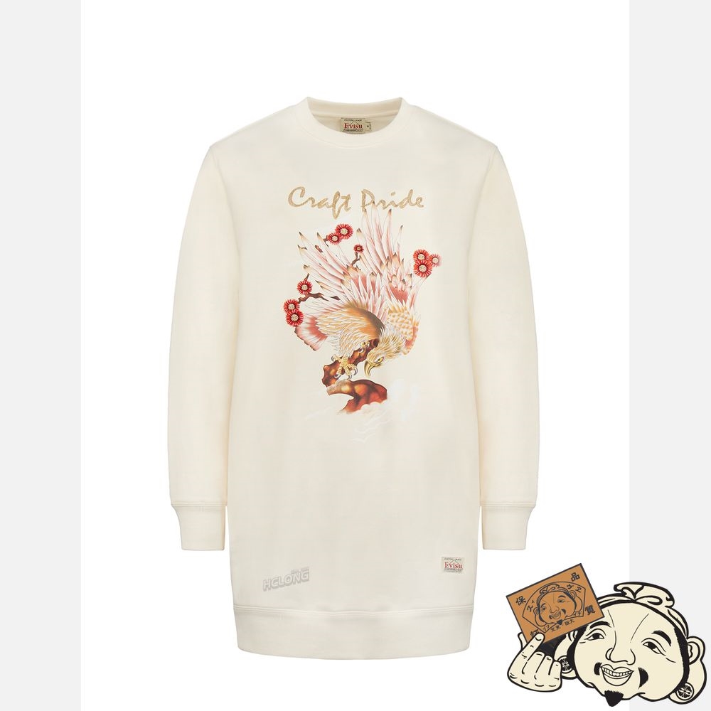 Women Evisu TAKA PRINT TUNIC Beige | 795FDTRMC