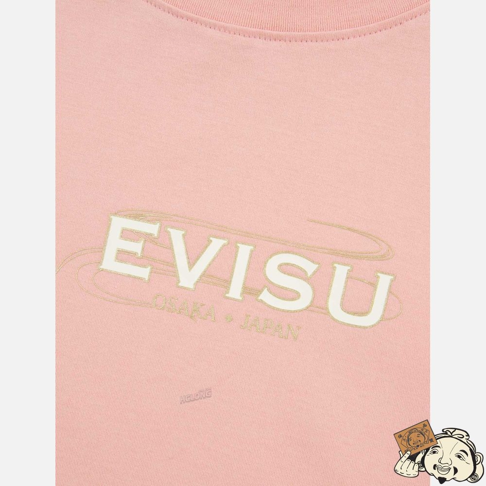 Women Evisu TATTOO KOI DAICOCK PRINT T-SHIRT Rose | 652WHXGOV