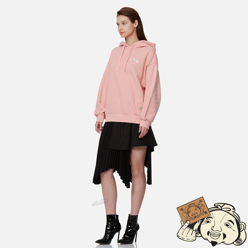 Women Evisu TATTOO KOI PRINT HOODED SWEATSHIRT Rose | 940GJQRFU