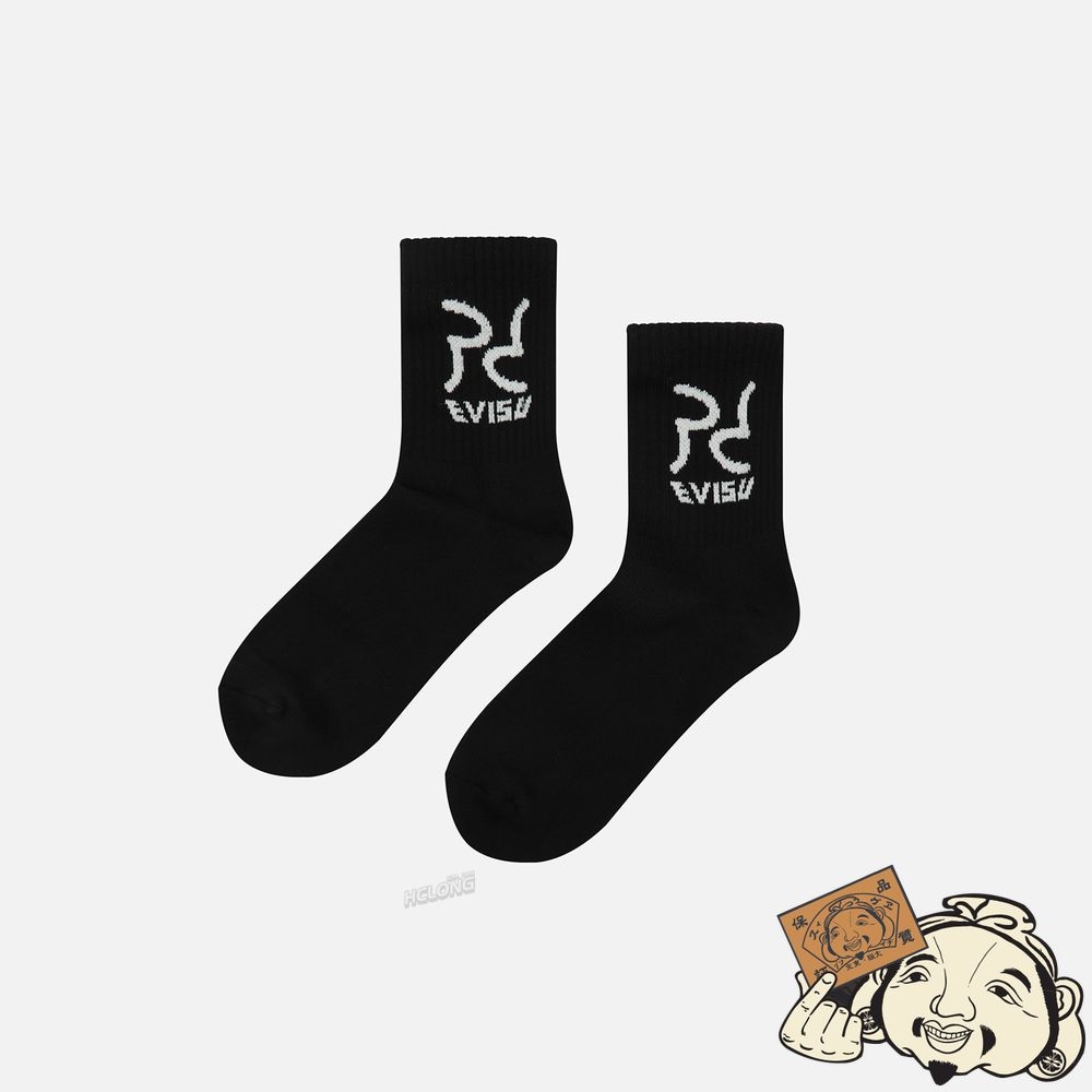 Women Evisu THREE-PACK DOUBLE SEAGULL JACQUARD SHORT SOCKS MULTIPLE | 394QWZGMP