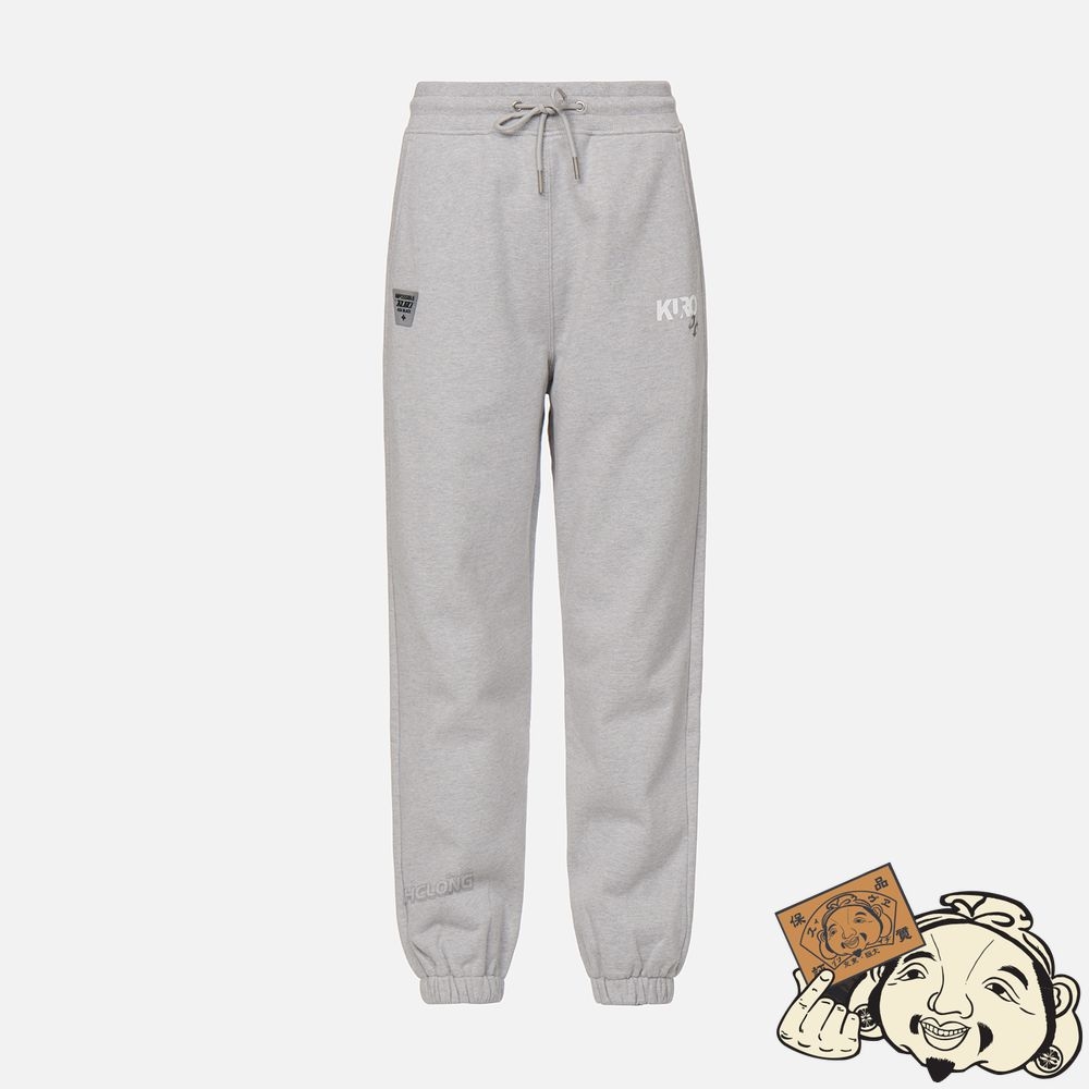Women Evisu TRIPLE SEAGULL PRINT AND EMBROIDERY SWEATPANTS Grise | 730EJPDHB
