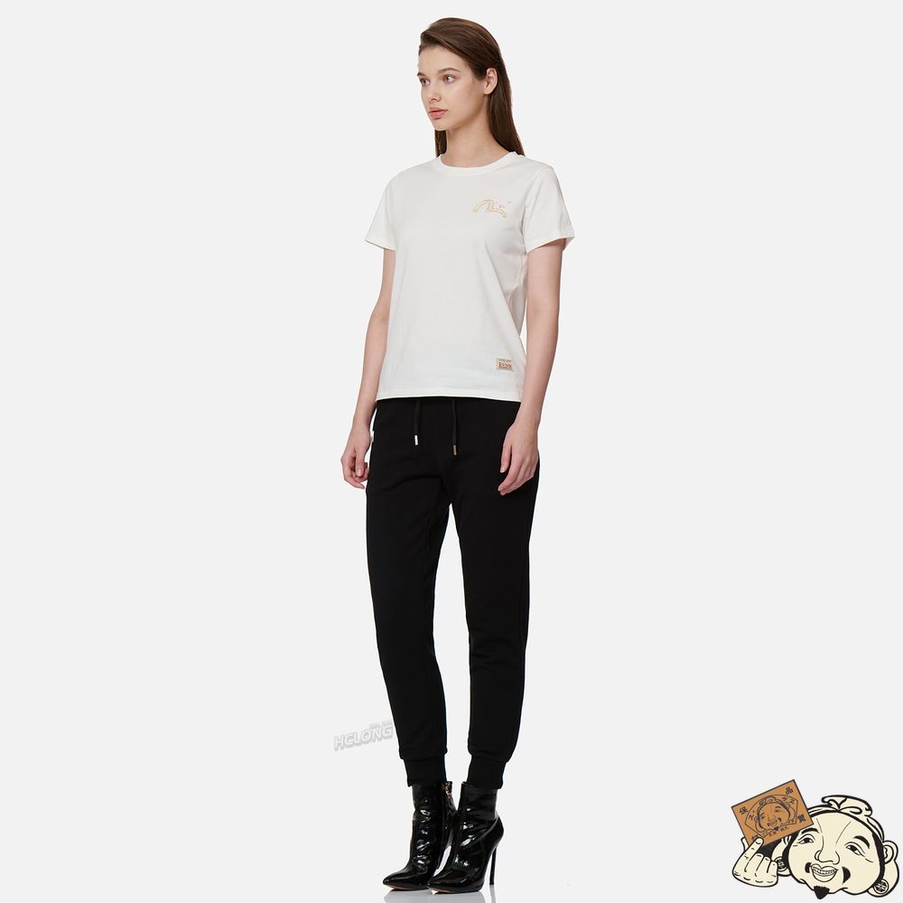 Women Evisu WAVE-PATTERN KAMON PRINT T-SHIRT Blanche | 741SRTWHC