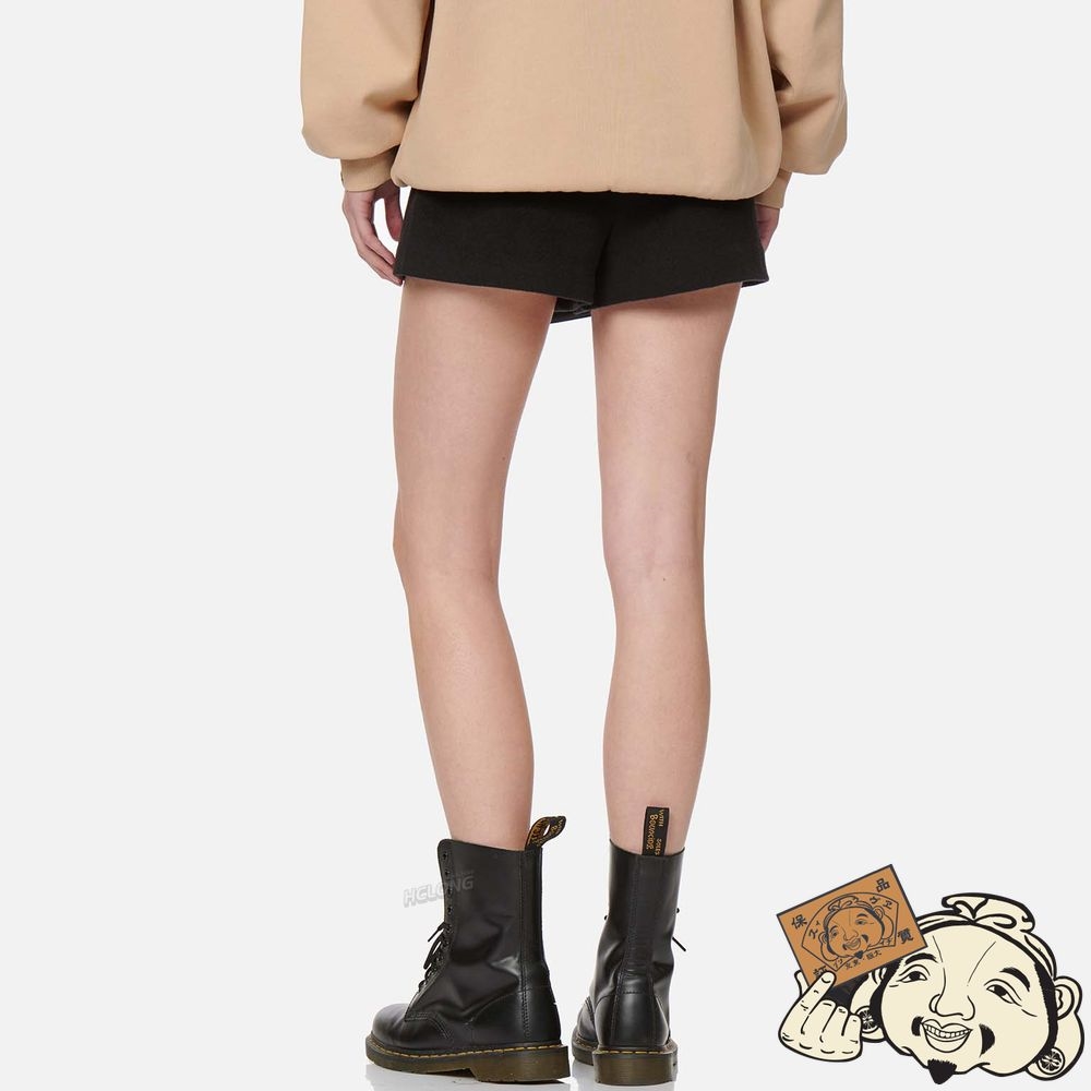 Women Evisu WAX SEAL BADGE WRAP FRONT SKORT Noir | 365EBQYKV